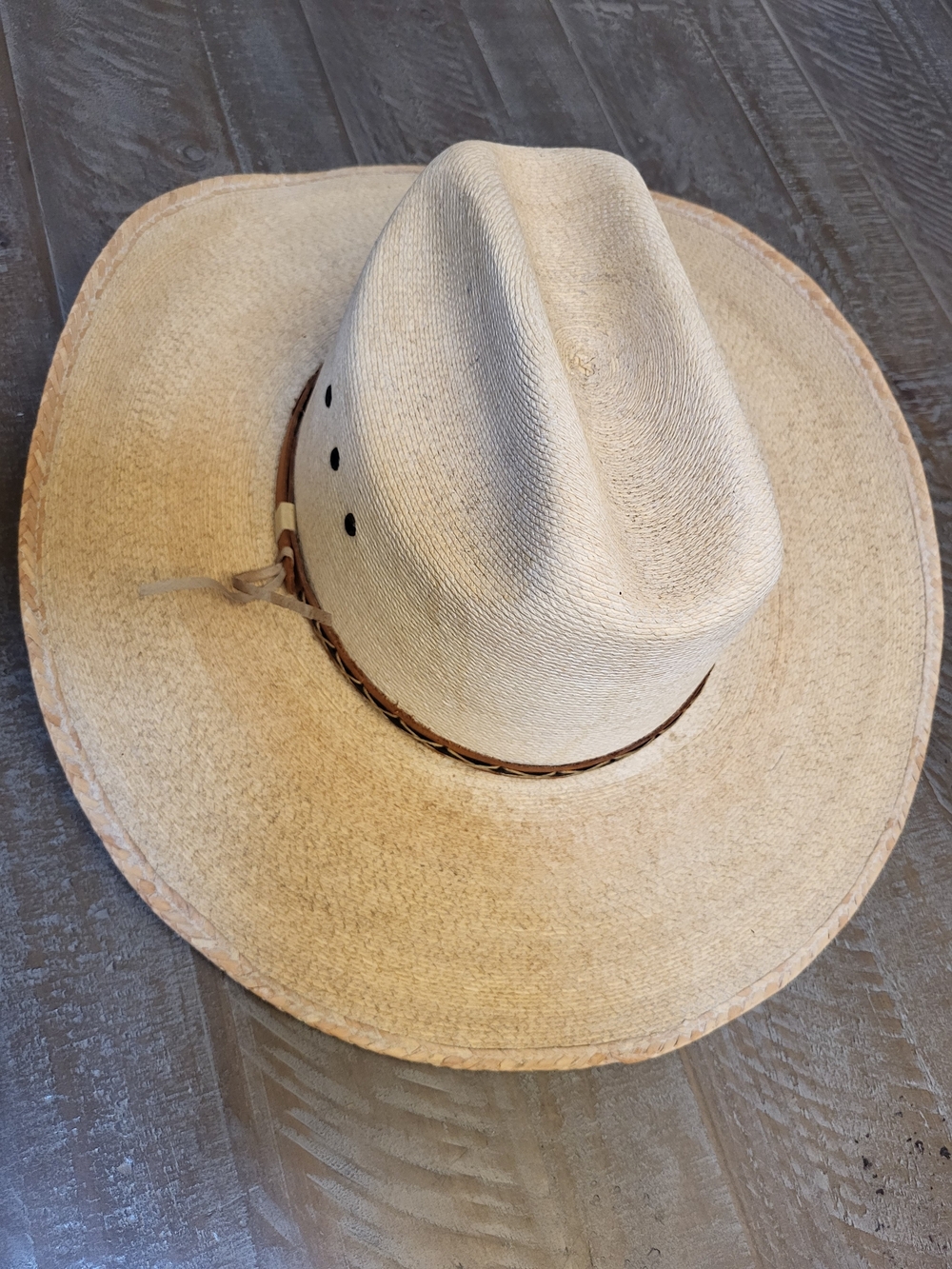 Vintage Western Cowboy Hat - Natural